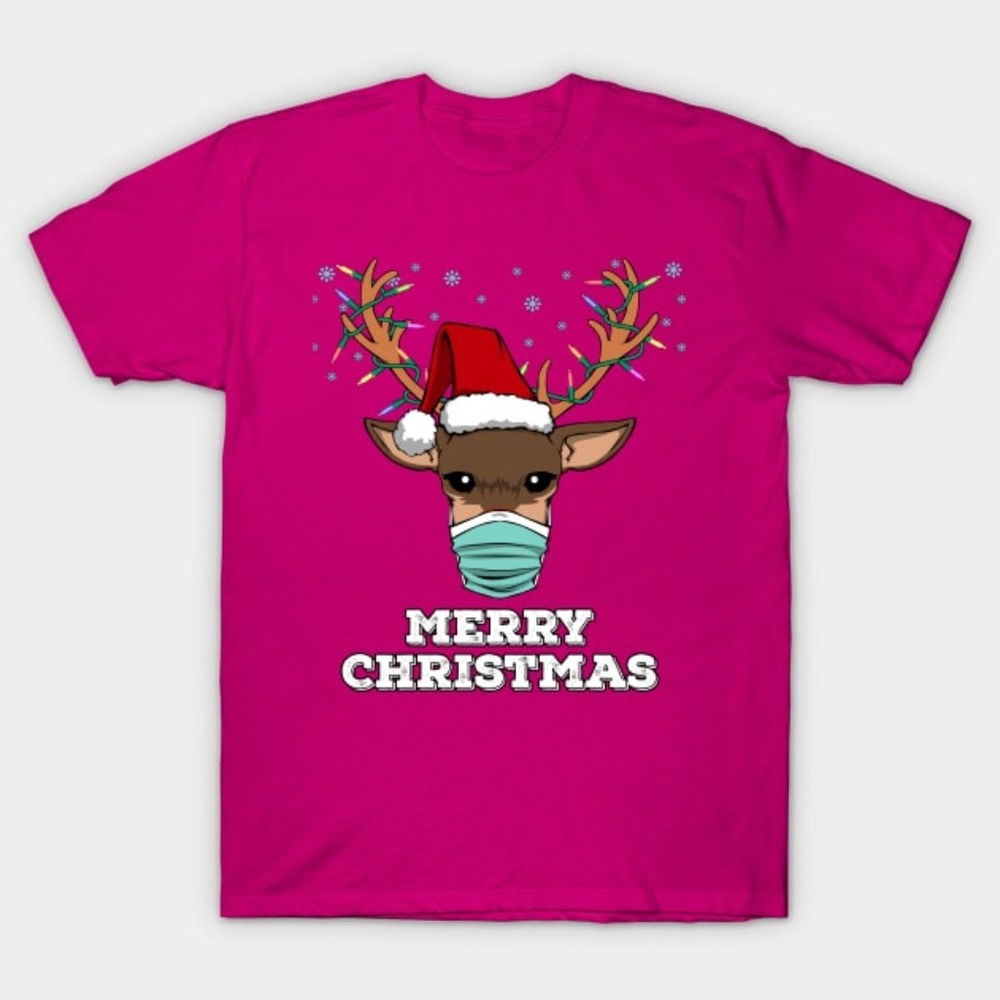 Merry Christmas 2020 Reindeer Face Mask Quarantine